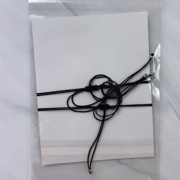 BLACK His & Hers Matching Rope Bracelets - Picture 7 of 10